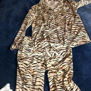 Victoria’s Secret 2 piece long sleeves, long pants, animal print pajamas.  NWT